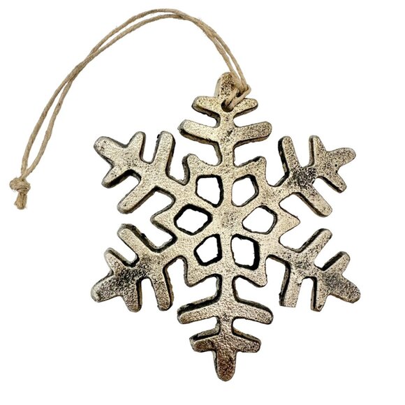 Snowflake Ornaments 13 pc Set Wood Metal Storage Tin Box Ice Cube Mold - Picture 4 of 16